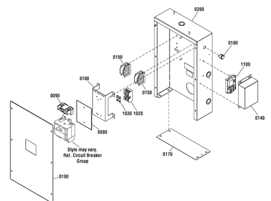 Control Box Group Diagram and Parts List for  Briggs and Stratton Generator